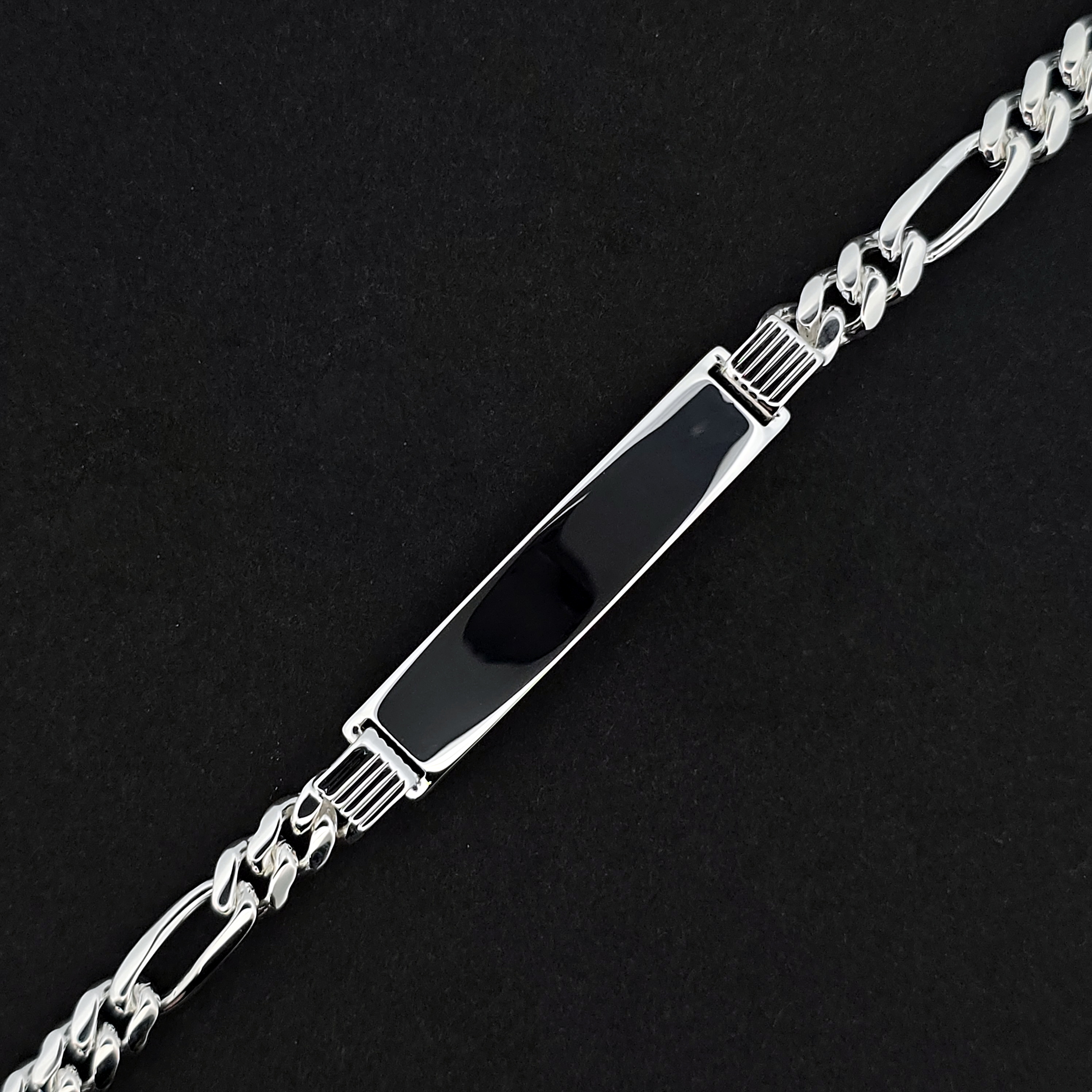 Zilveren graveerarmband 6.25 mm, 22 cm